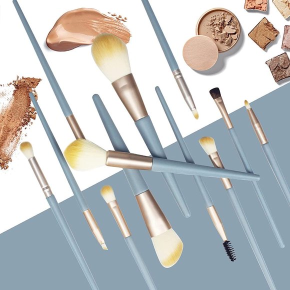 2Pcs Professional Makeup Brushes Set + PU Holder - Picture 7 of 8